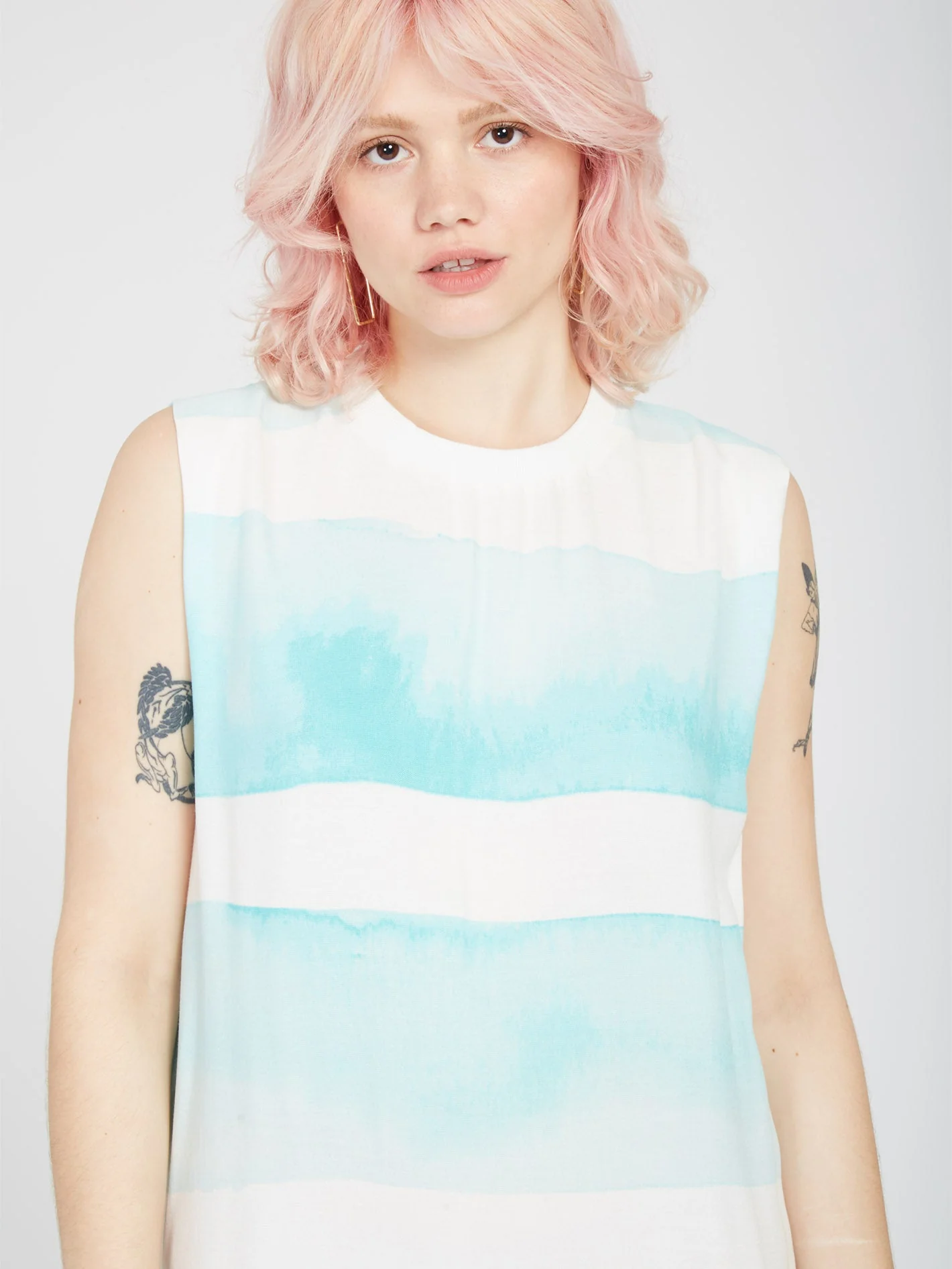 Robe Stay Stripes - PALE AQUA - Image 6