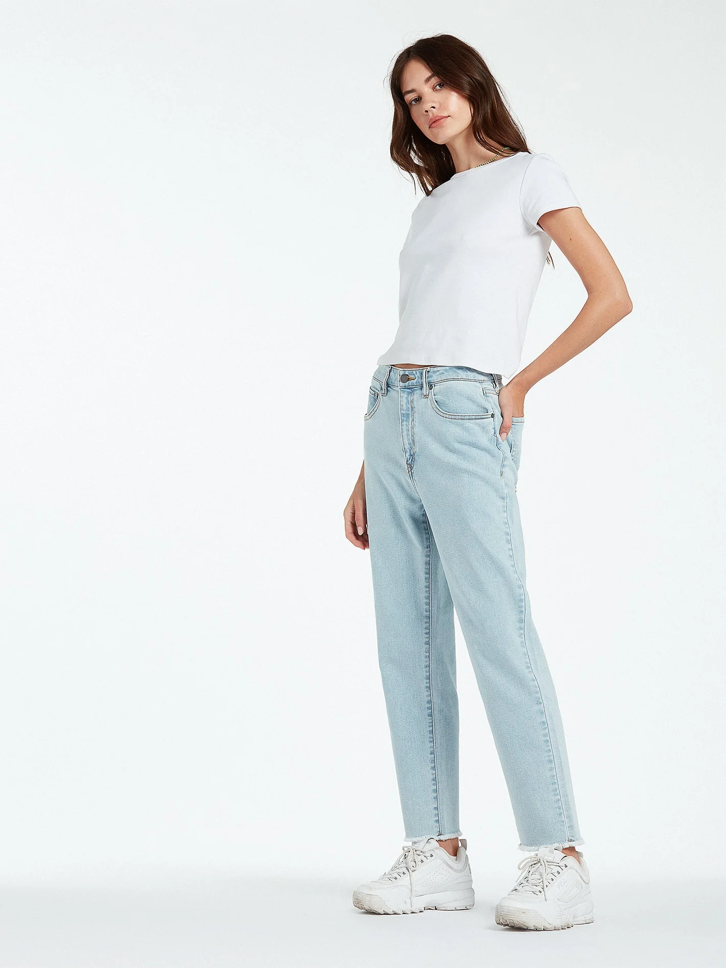 Jean Stone Step High Rise Denim - THRIFTER BLUE LIGHT - Image 7