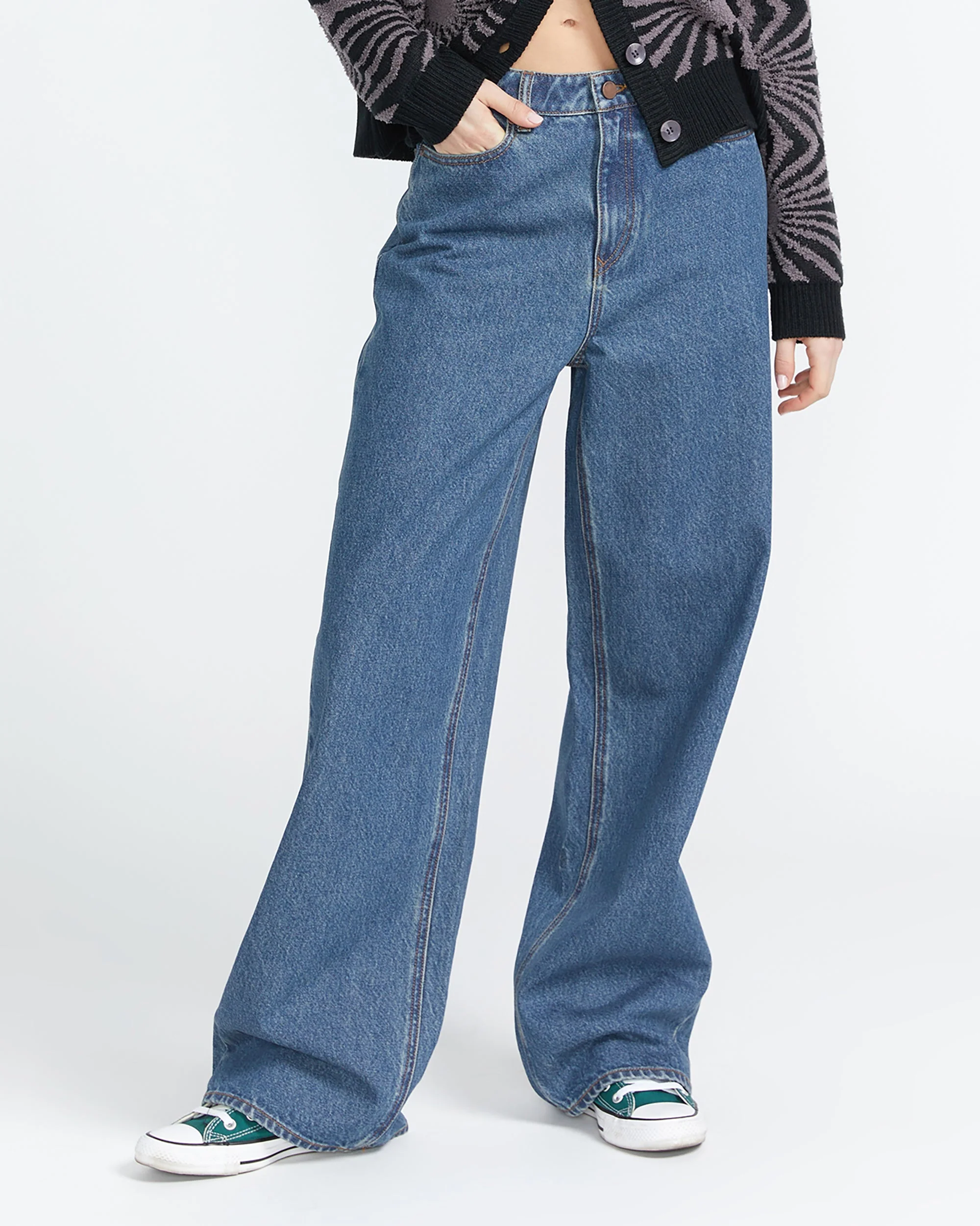 Jean Stoned High Rise - Indigo Ridge Wash