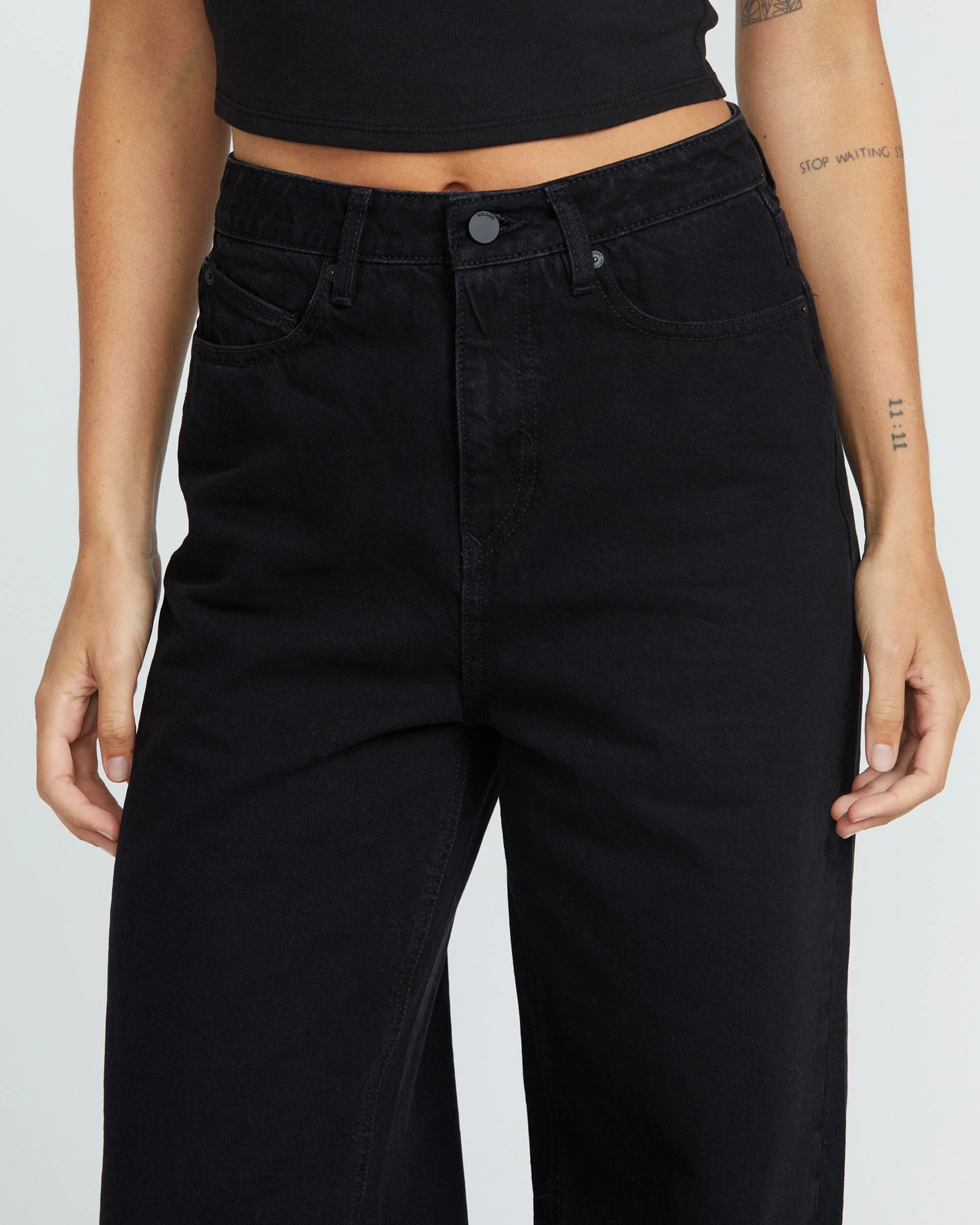 Jean Stoned Boyfriend High Rise - BLACK - Image 4