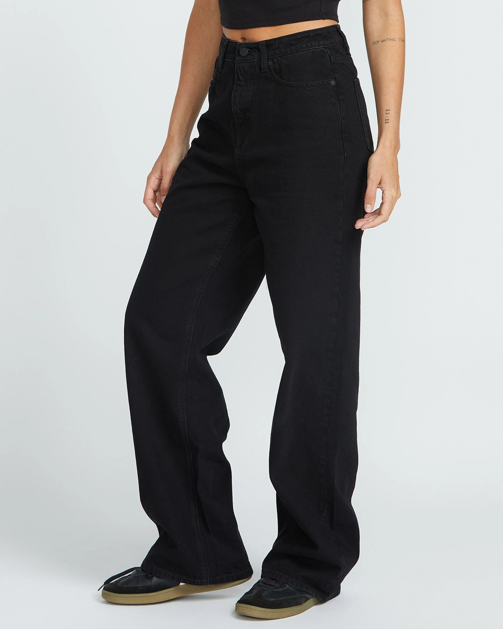 Jean Stoned Boyfriend High Rise - BLACK - Image 5
