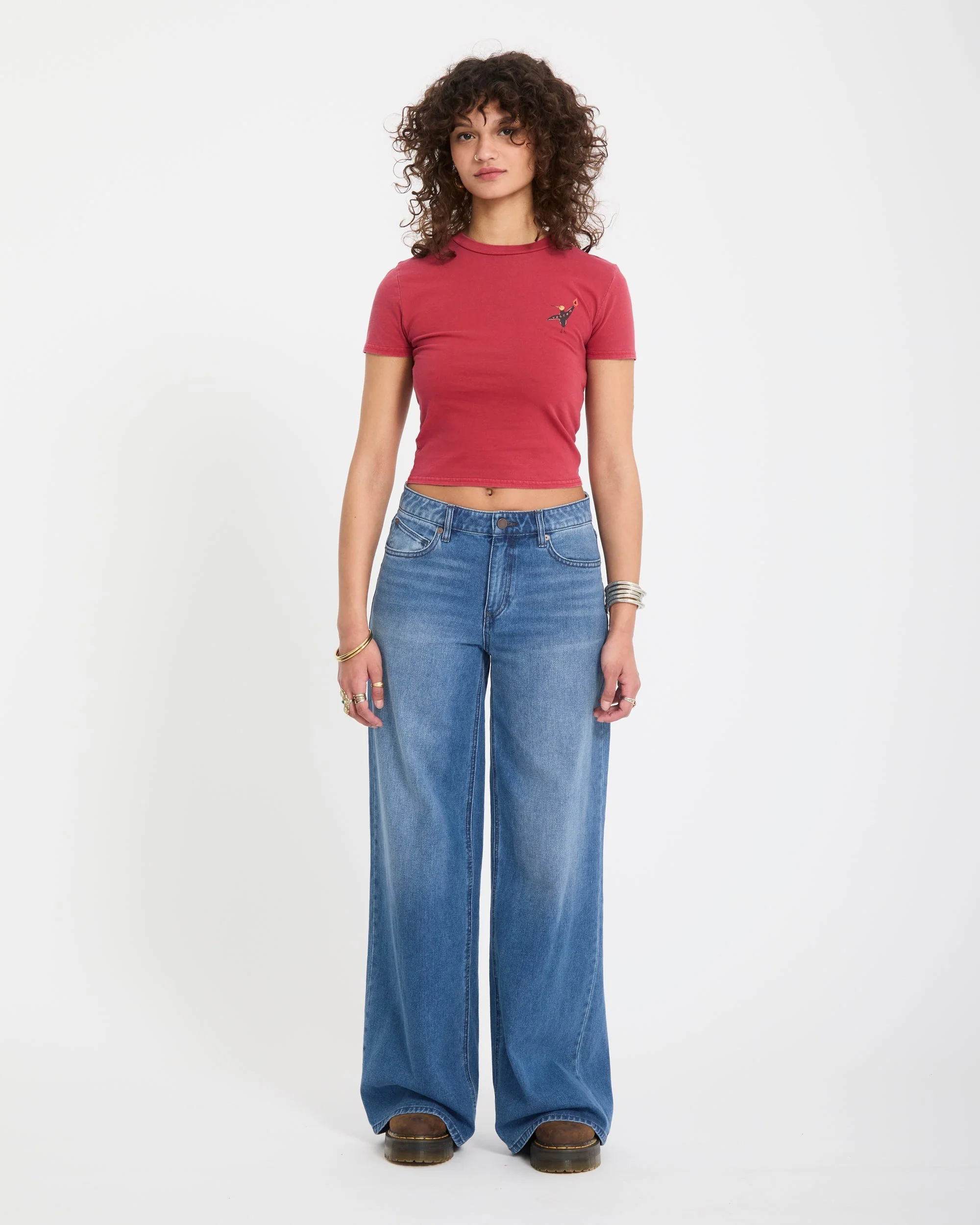 Jean Stoned Boyfriend Low Rise - Worn Light Blue - Image 10