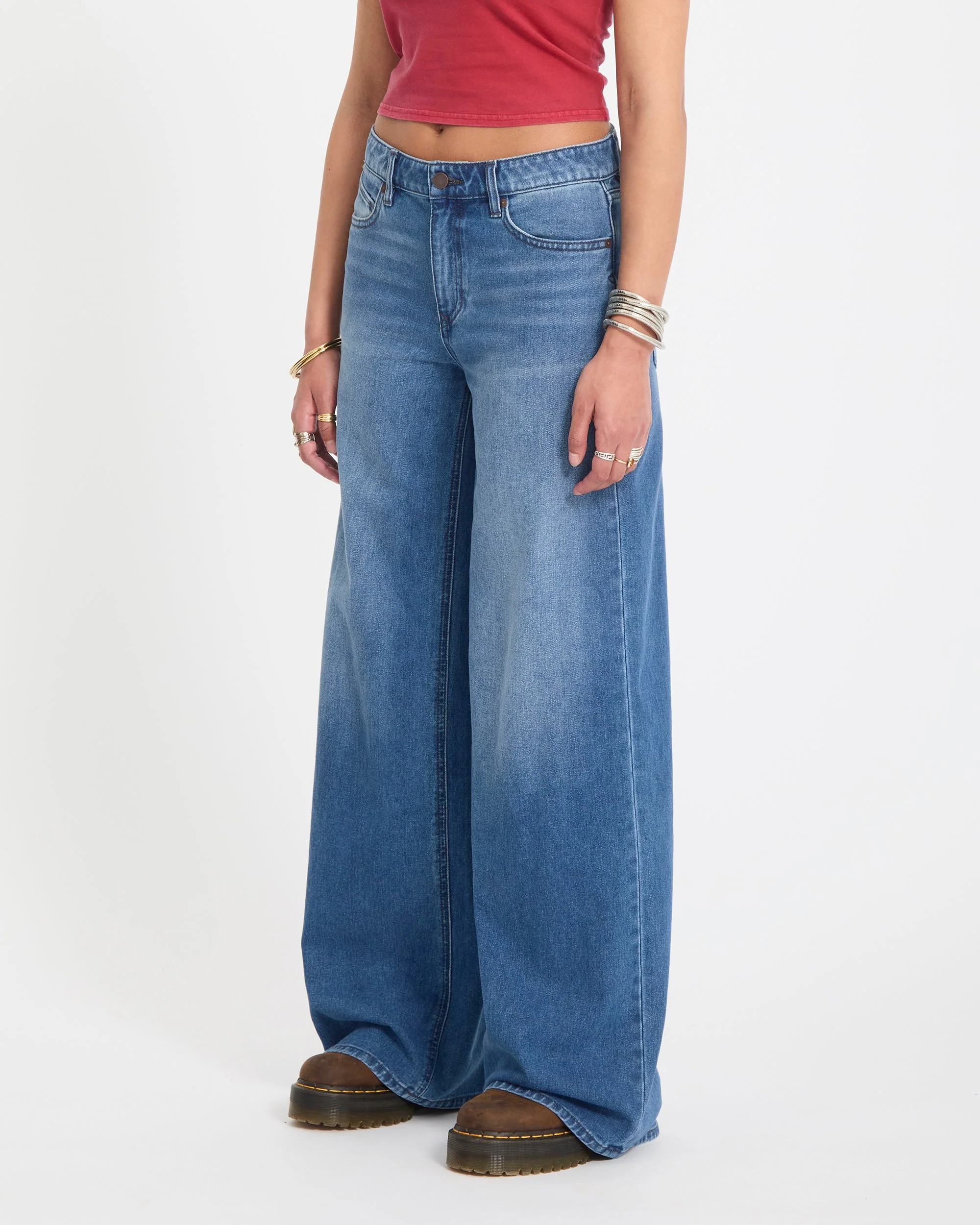 Jean Stoned Boyfriend Low Rise - Worn Light Blue - Image 3
