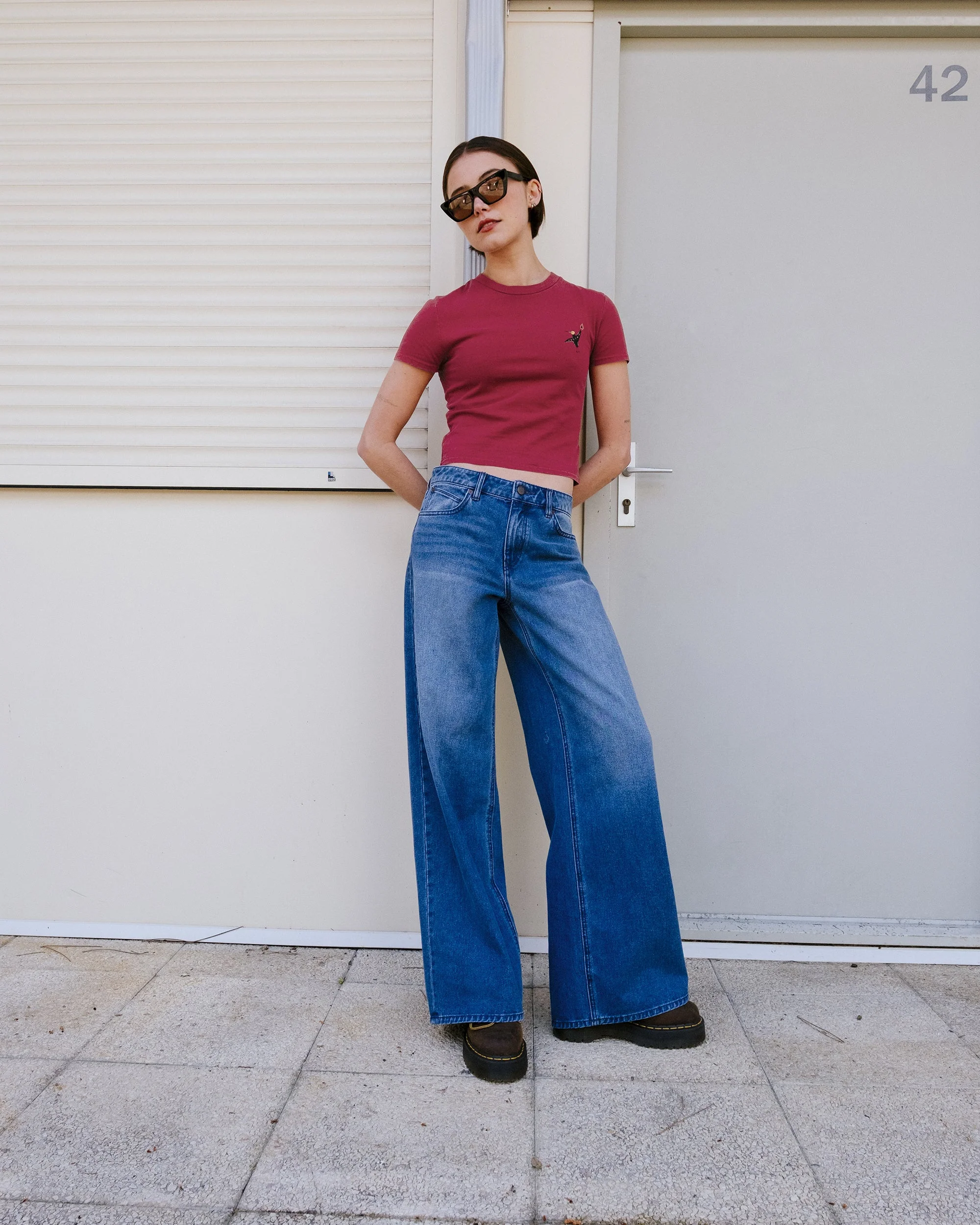 Jean Stoned Boyfriend Low Rise - Worn Light Blue - Image 4