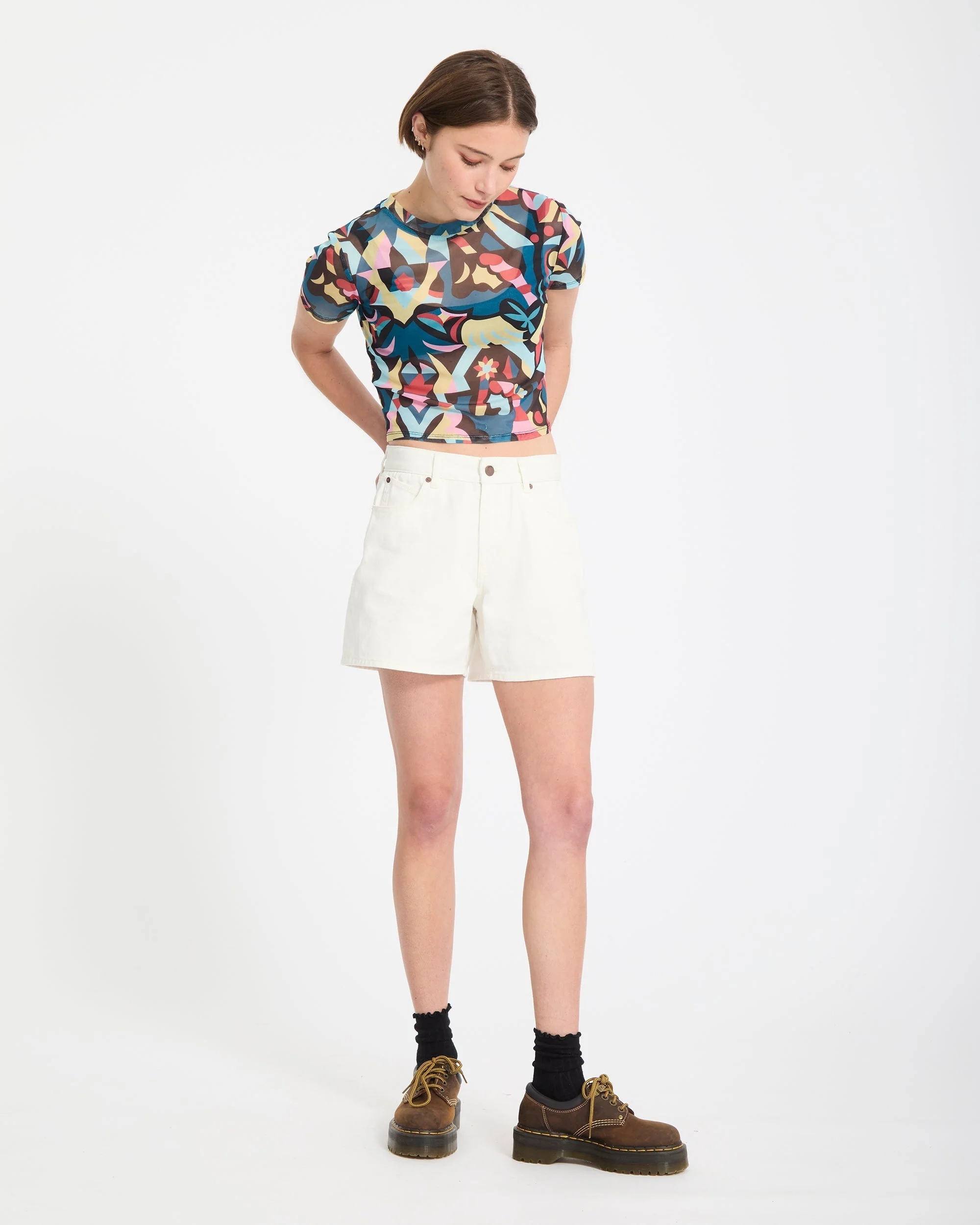 Short Boyfriend Stoned - Vintage White - Image 8