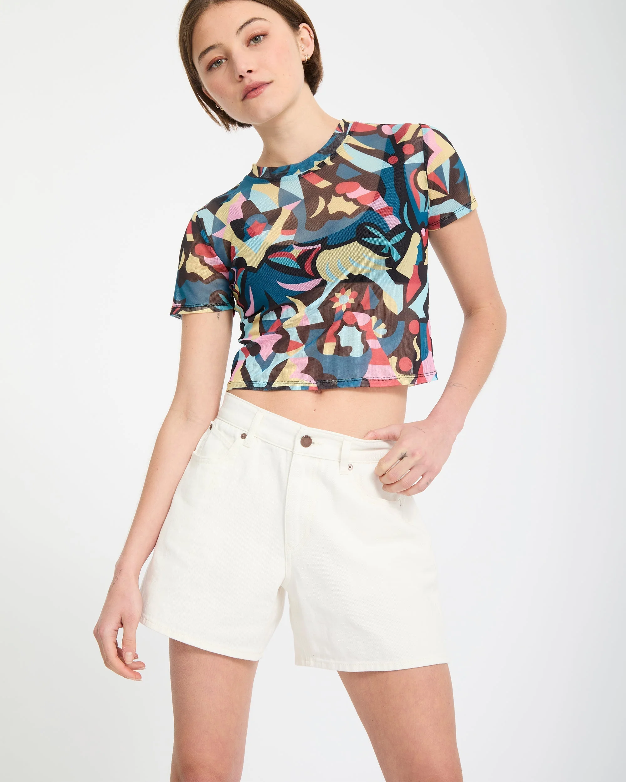 Short Boyfriend Stoned - Vintage White - Image 9