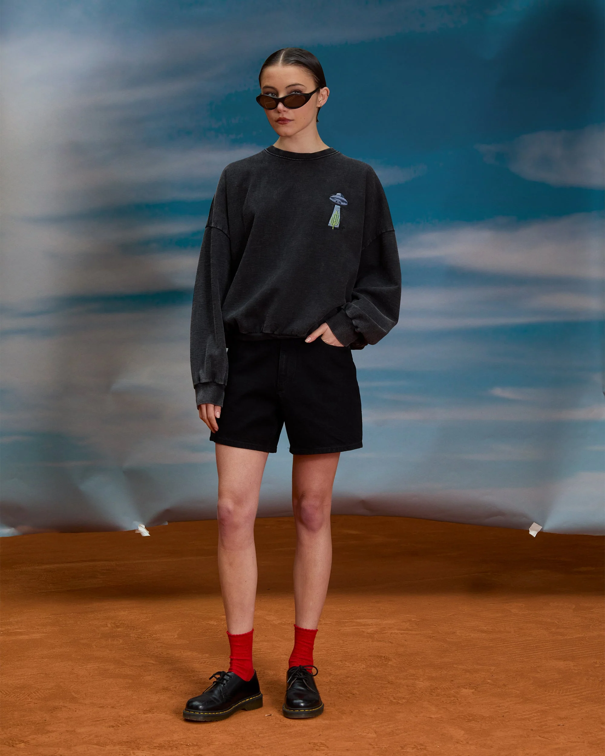Short Boyfriend Stoned - Black - Image 4