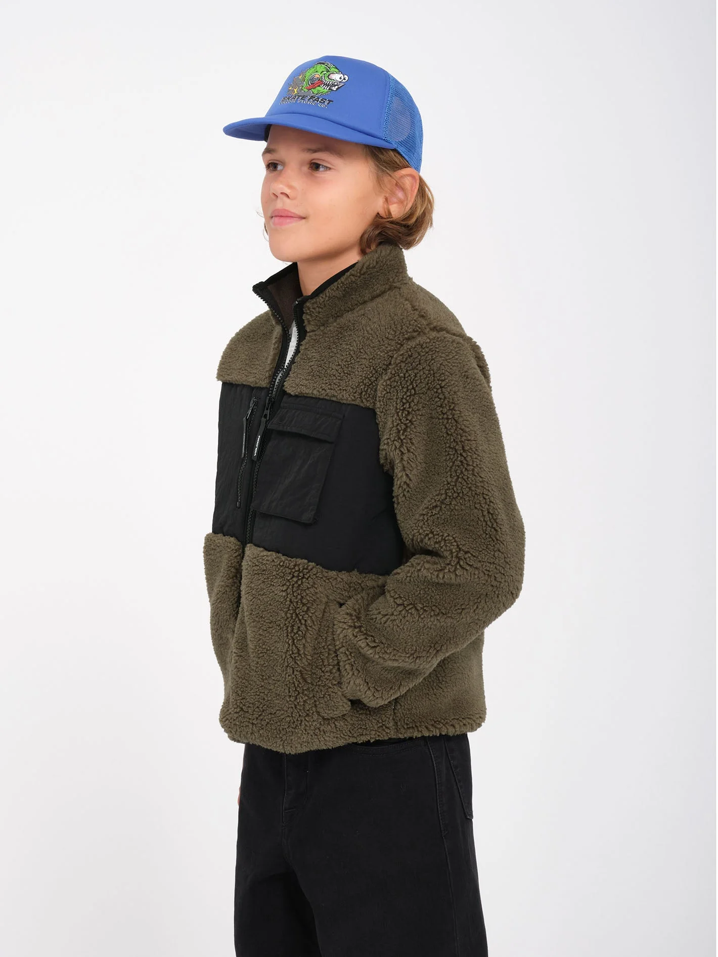 Sweat Sherpa zippé Storm Stone - WINTERMOSS - (ENFANT)