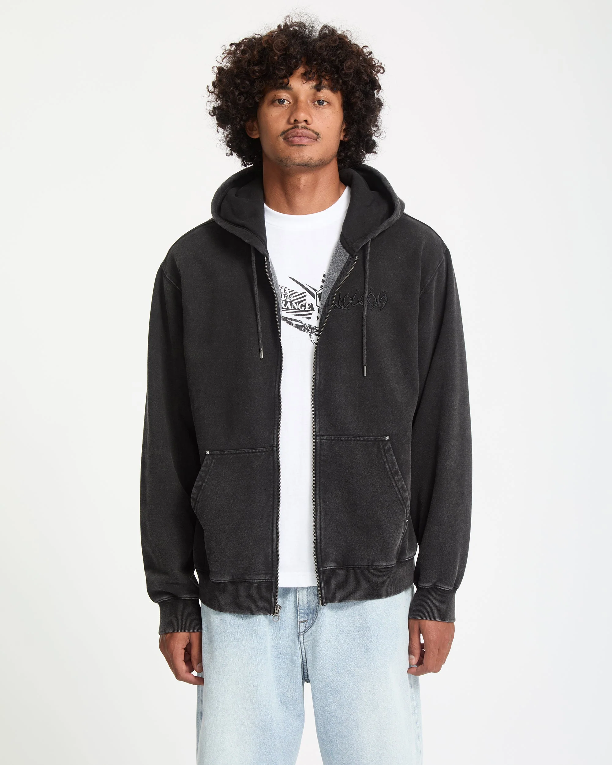 Sweat À Capuche Zippé Studder - Black