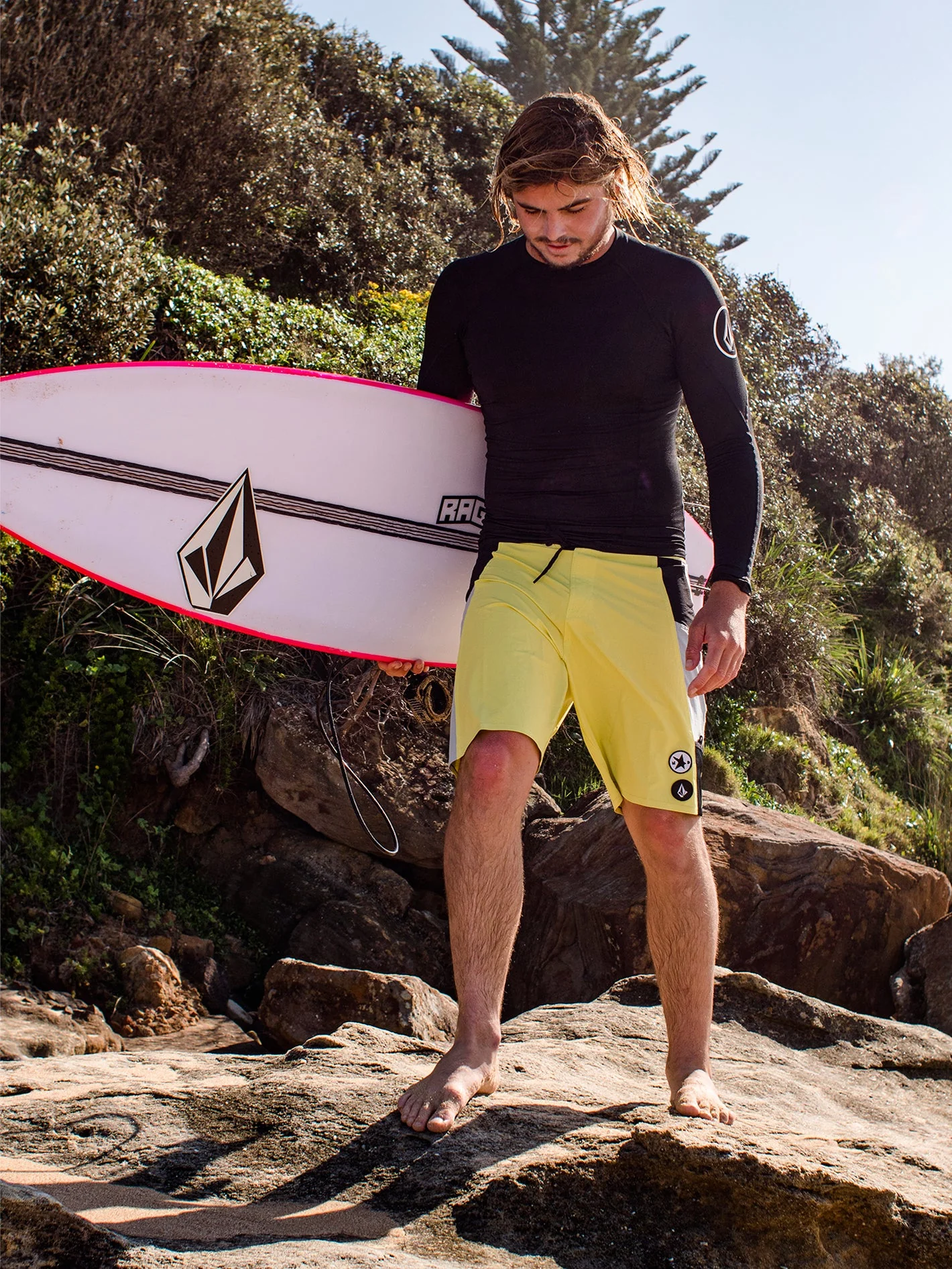 Boardshort Surf Vitals Noa Deane Liberator 20" - LIMEADE - Image 2