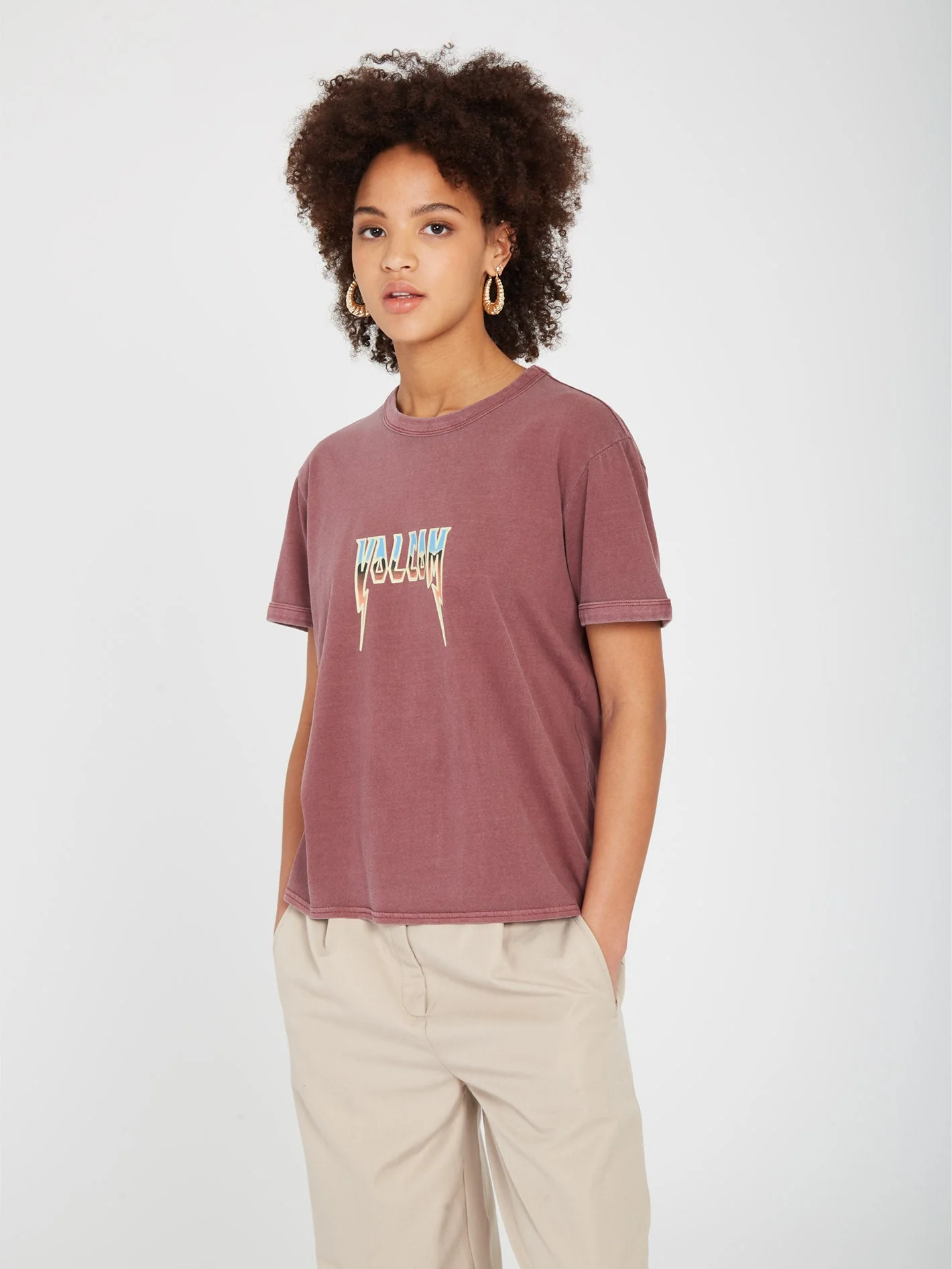 T-shirt Truly Ringer - BURGUNDY - Image 7