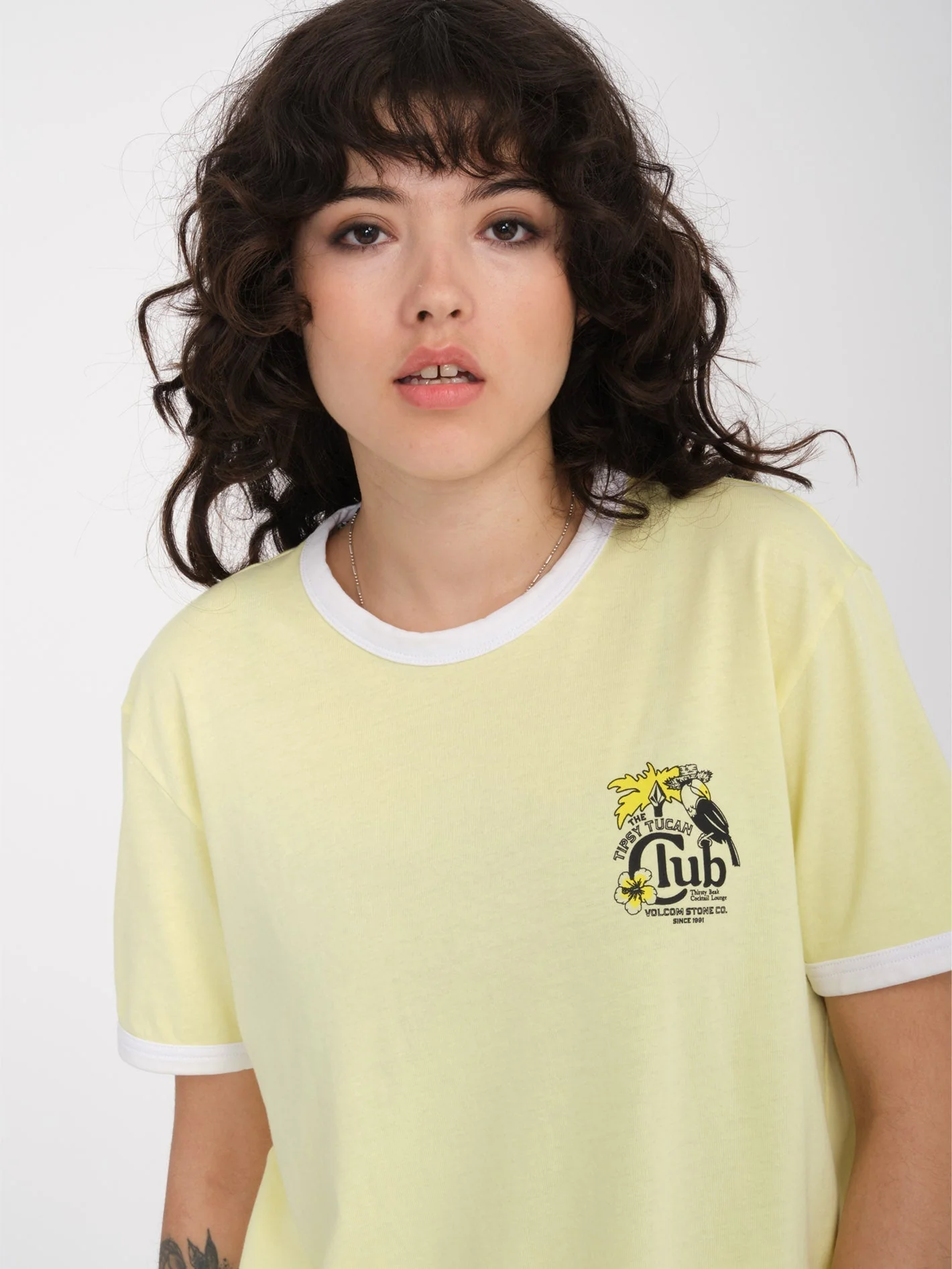 T-shirt Truly Ringer - AURA YELLOW - Image 3