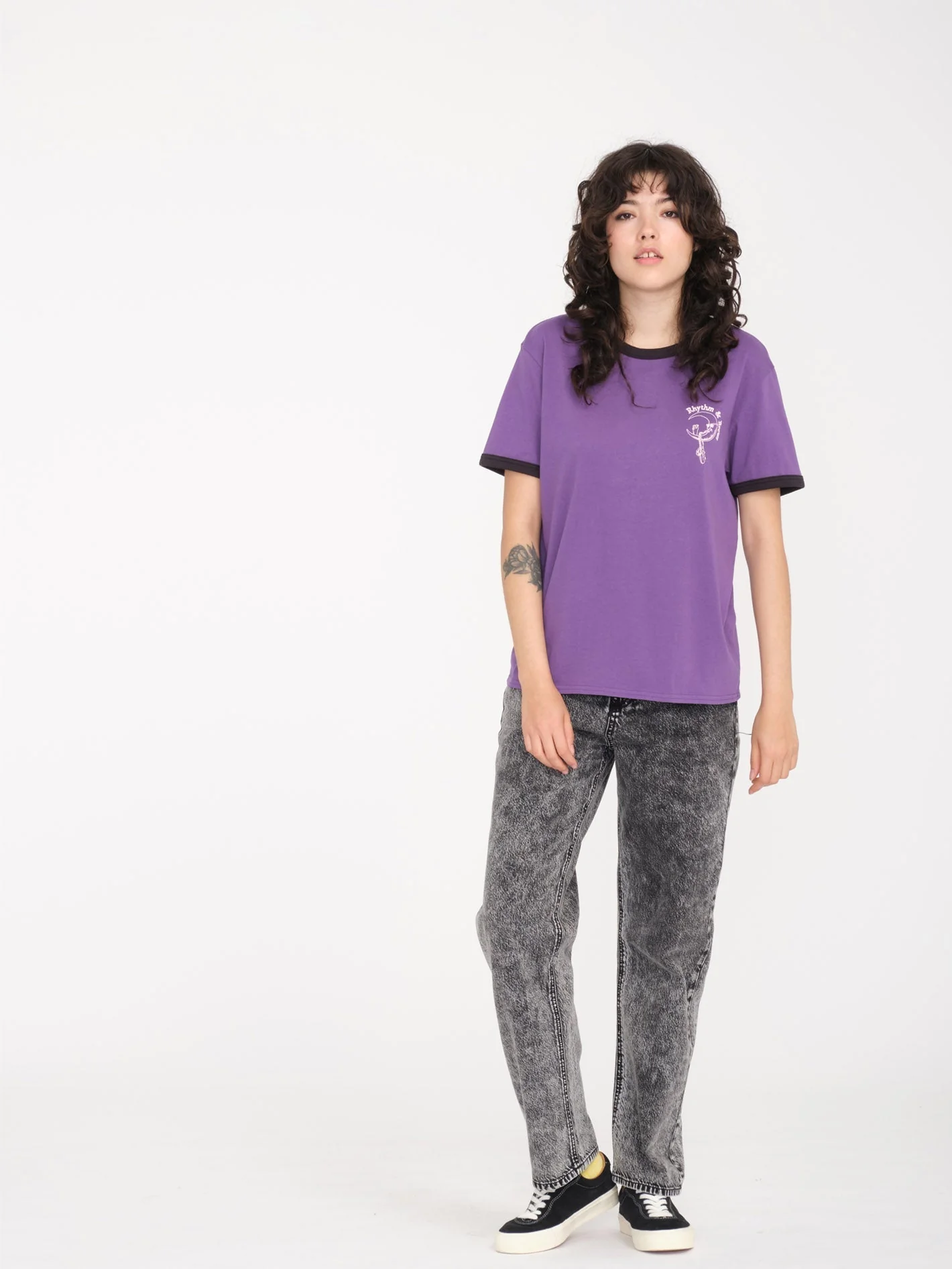 T-shirt Truly Ringer - DEEP PURPLE - Image 4
