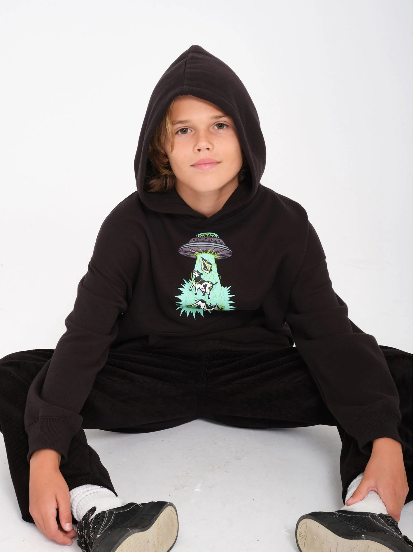 Sweat à capuche Udder Space - BLACK - (ENFANT) - Image 7