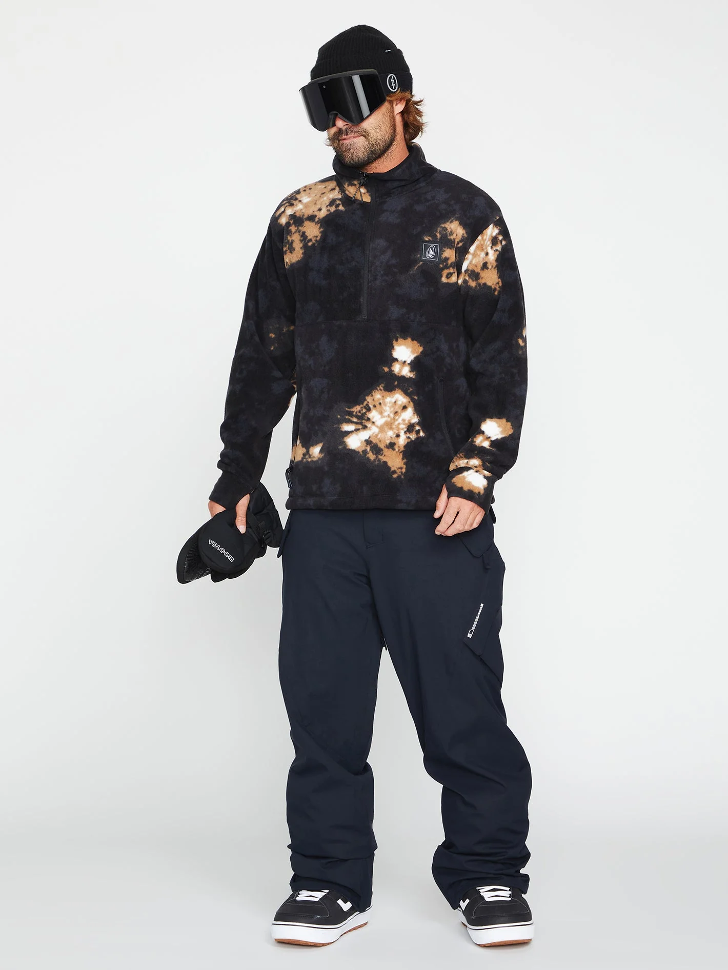 Sweat V-Science Fleece 1/2 Zip - Bleach Black - Image 6