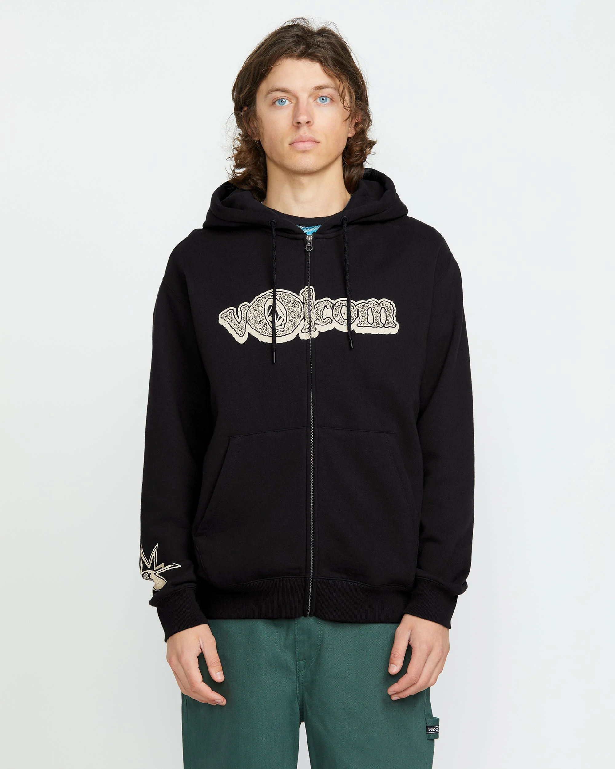 Sweat à Capuche Zippé Volcom Ent - BLACK