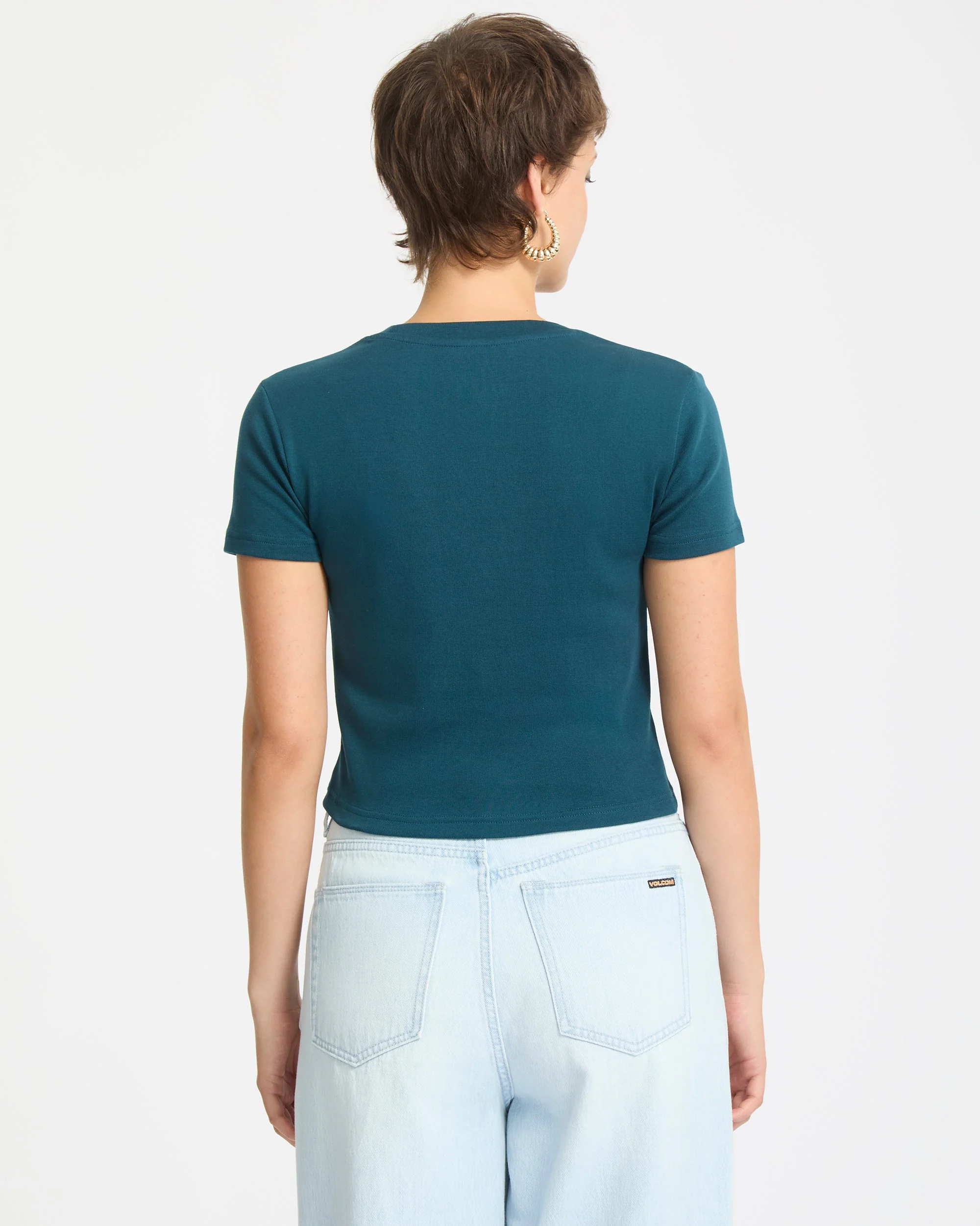 T-Shirt Volcomstone Tight Crop - Emerald Green - Image 2