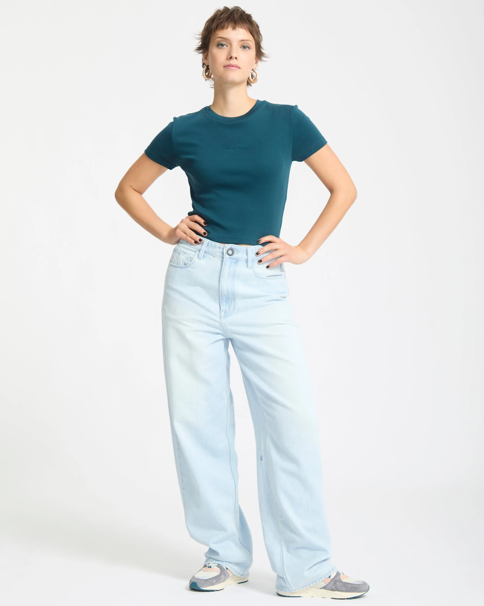 T-Shirt Volcomstone Tight Crop - Emerald Green - Image 7