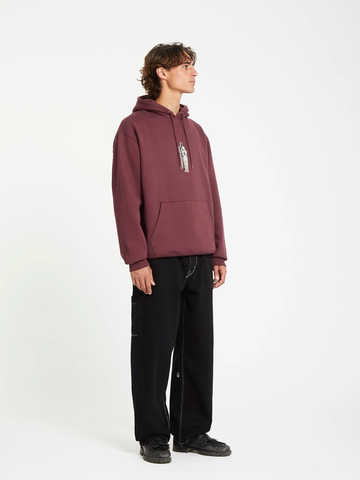 Sweat à capuche Watanite - MERLOT - Image 2