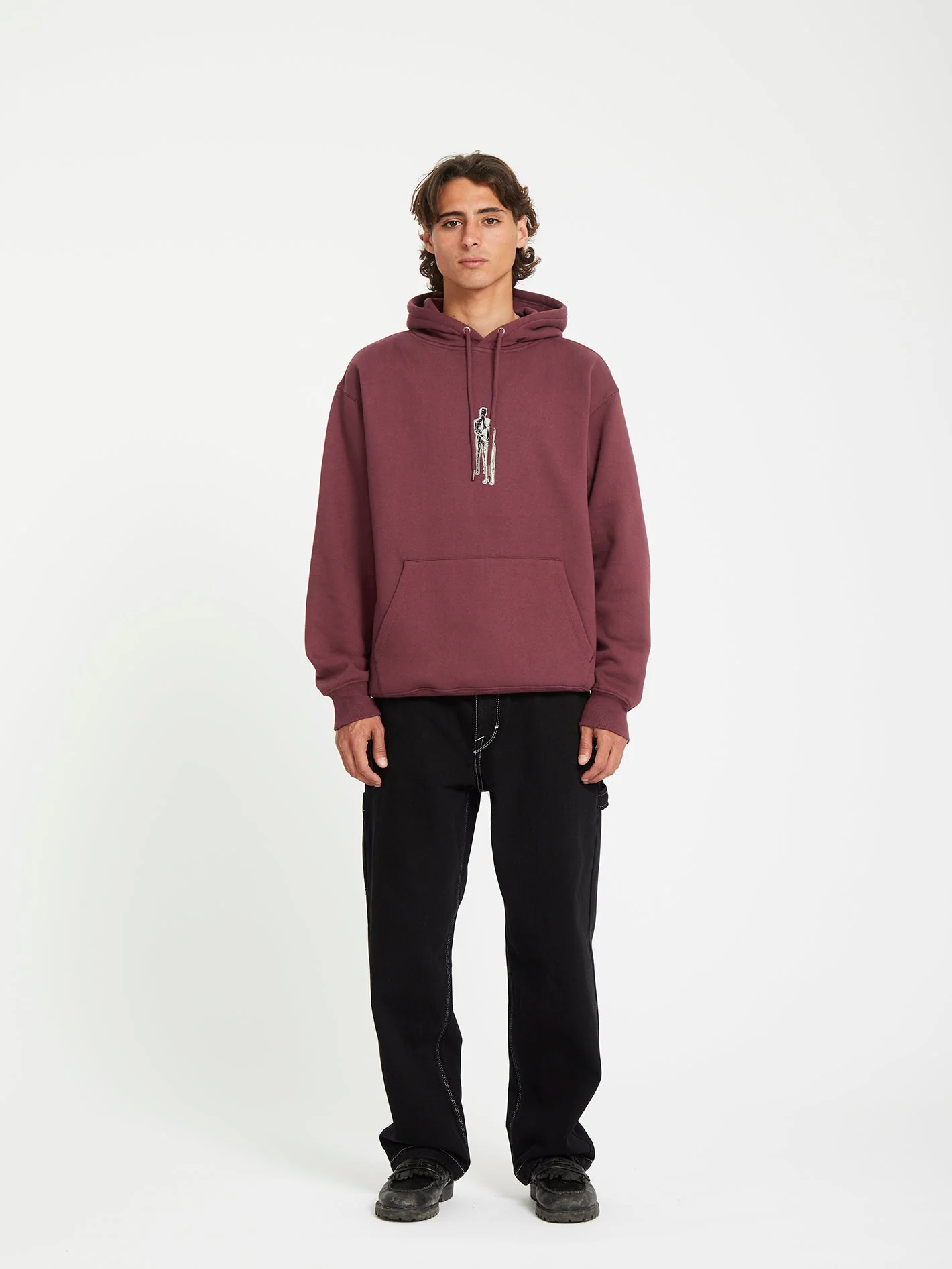 Sweat à capuche Watanite - MERLOT - Image 4