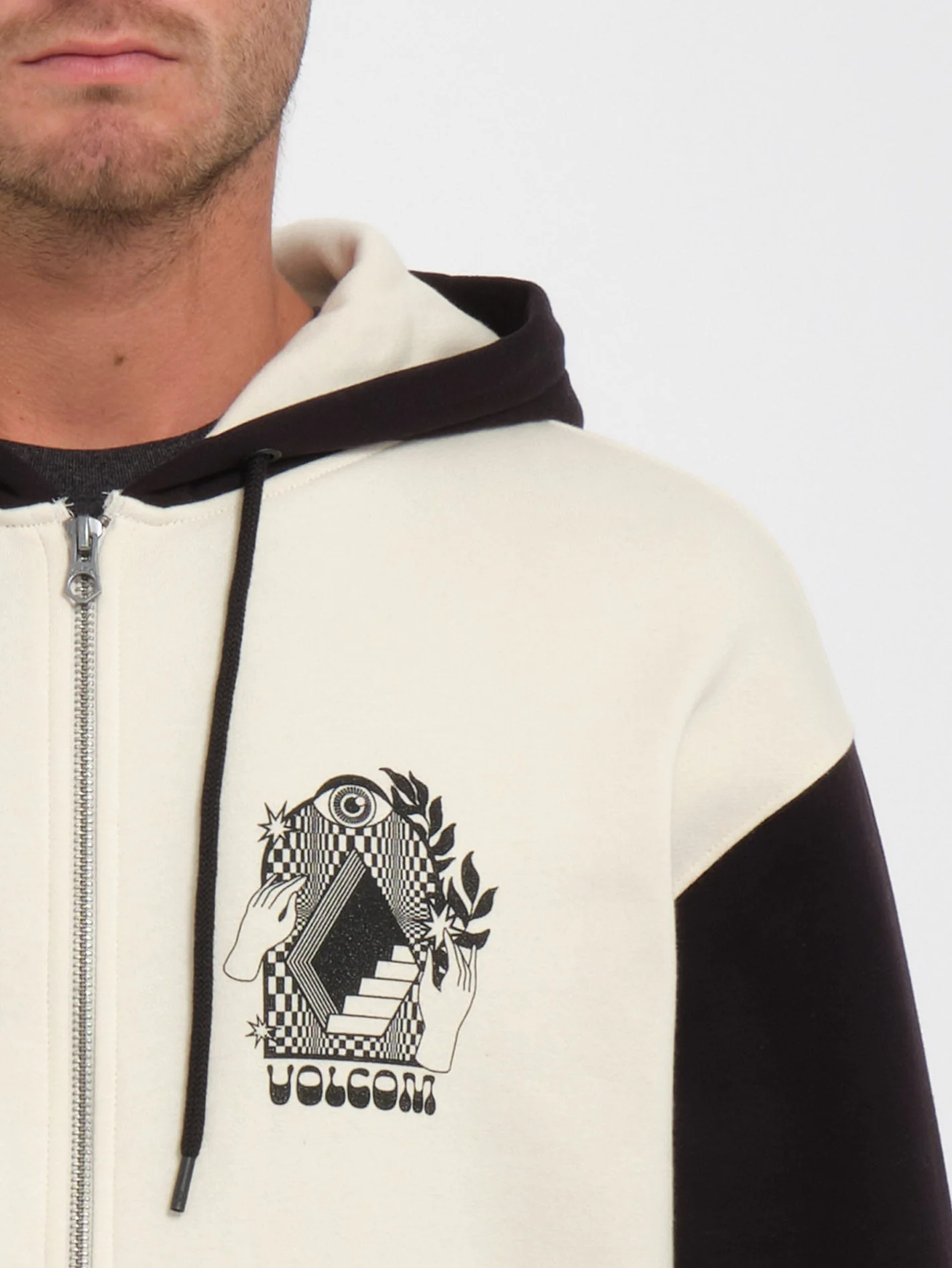 Sweat à capuche Zippé Watanite - DIRTY WHITE - Image 3