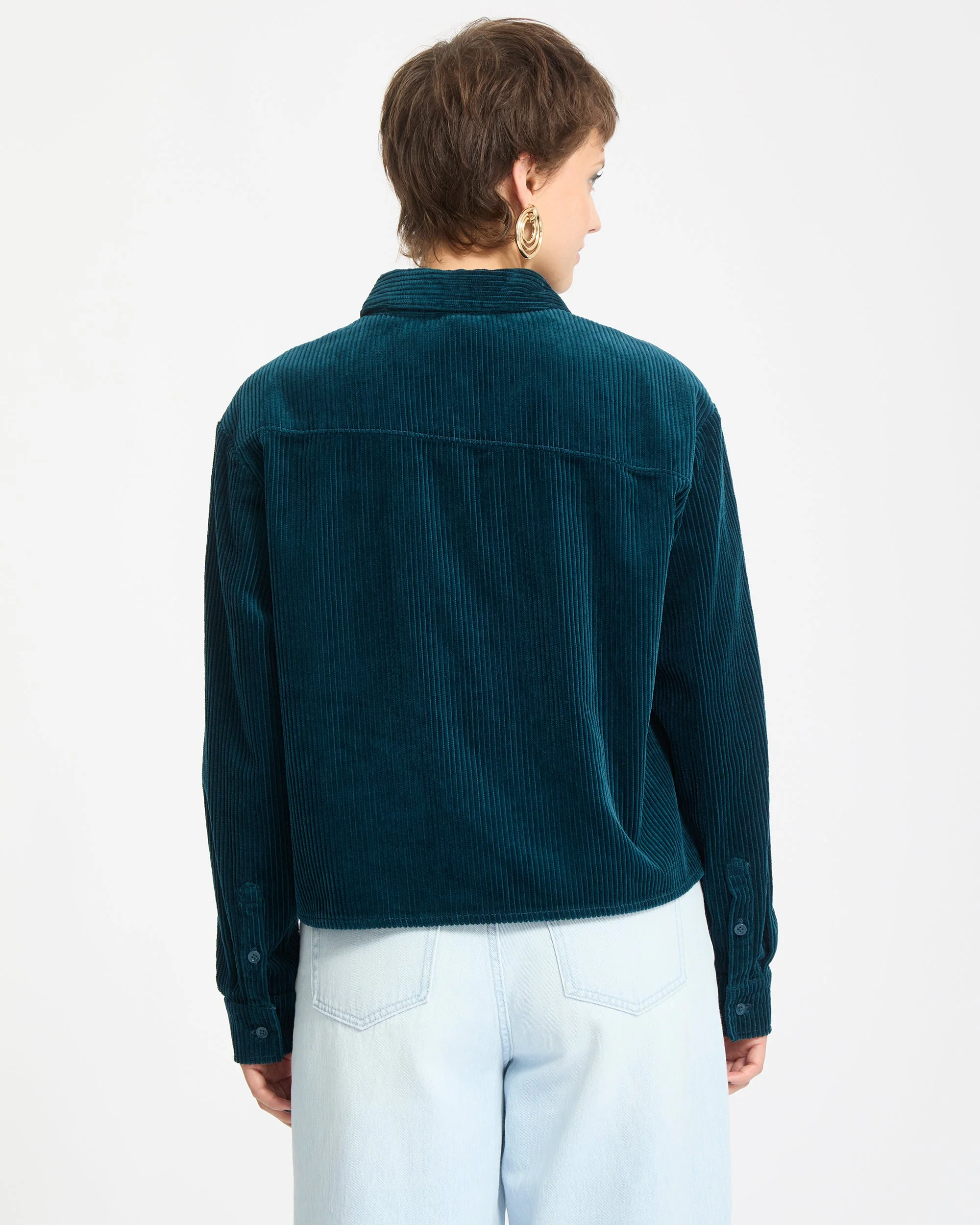 Chemise En Velours Weellow - Emerald Green - Image 2