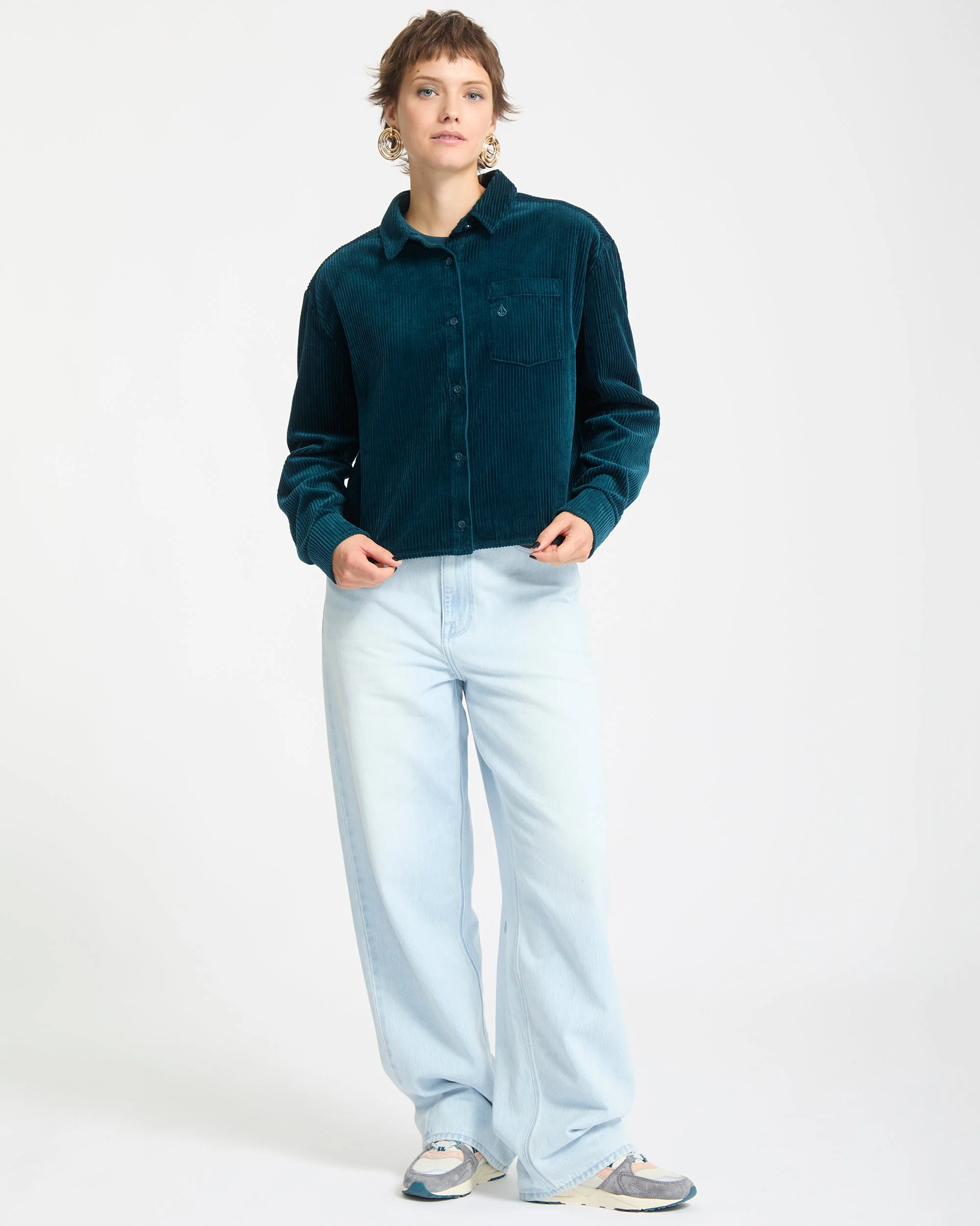 Chemise En Velours Weellow - Emerald Green - Image 6