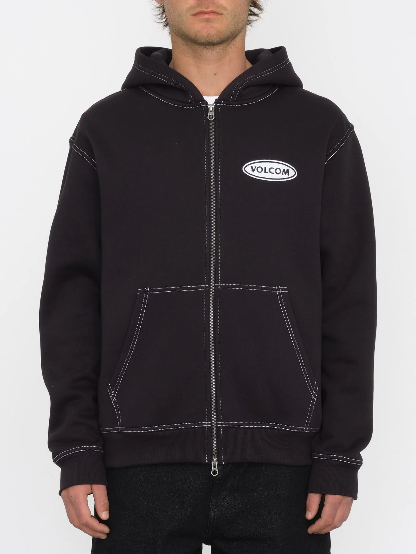 Sweat à capuche zippé Workard - BLACK