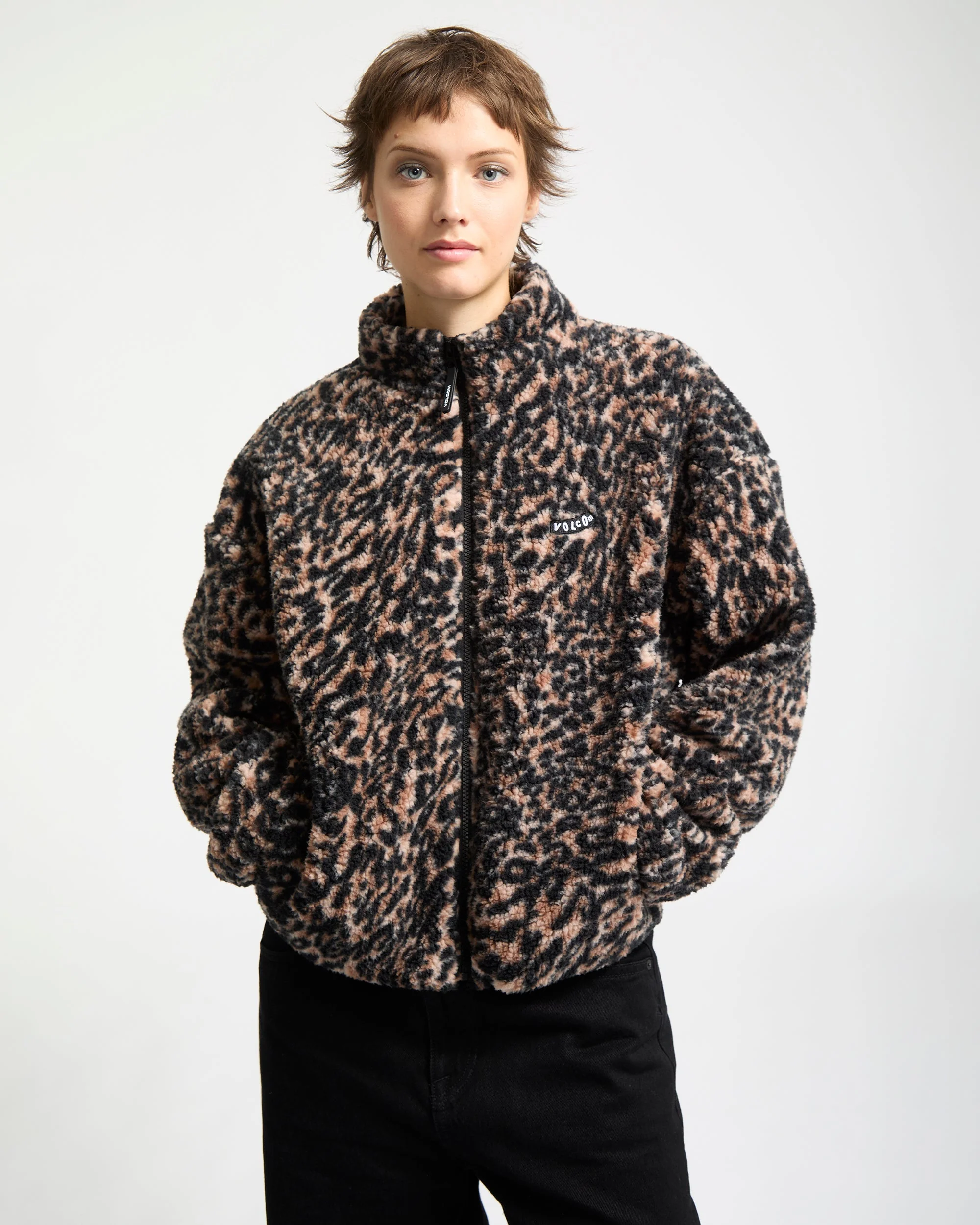 Sweatshirt Polaire Zippé Wylding Out - Animal Print - Image 4