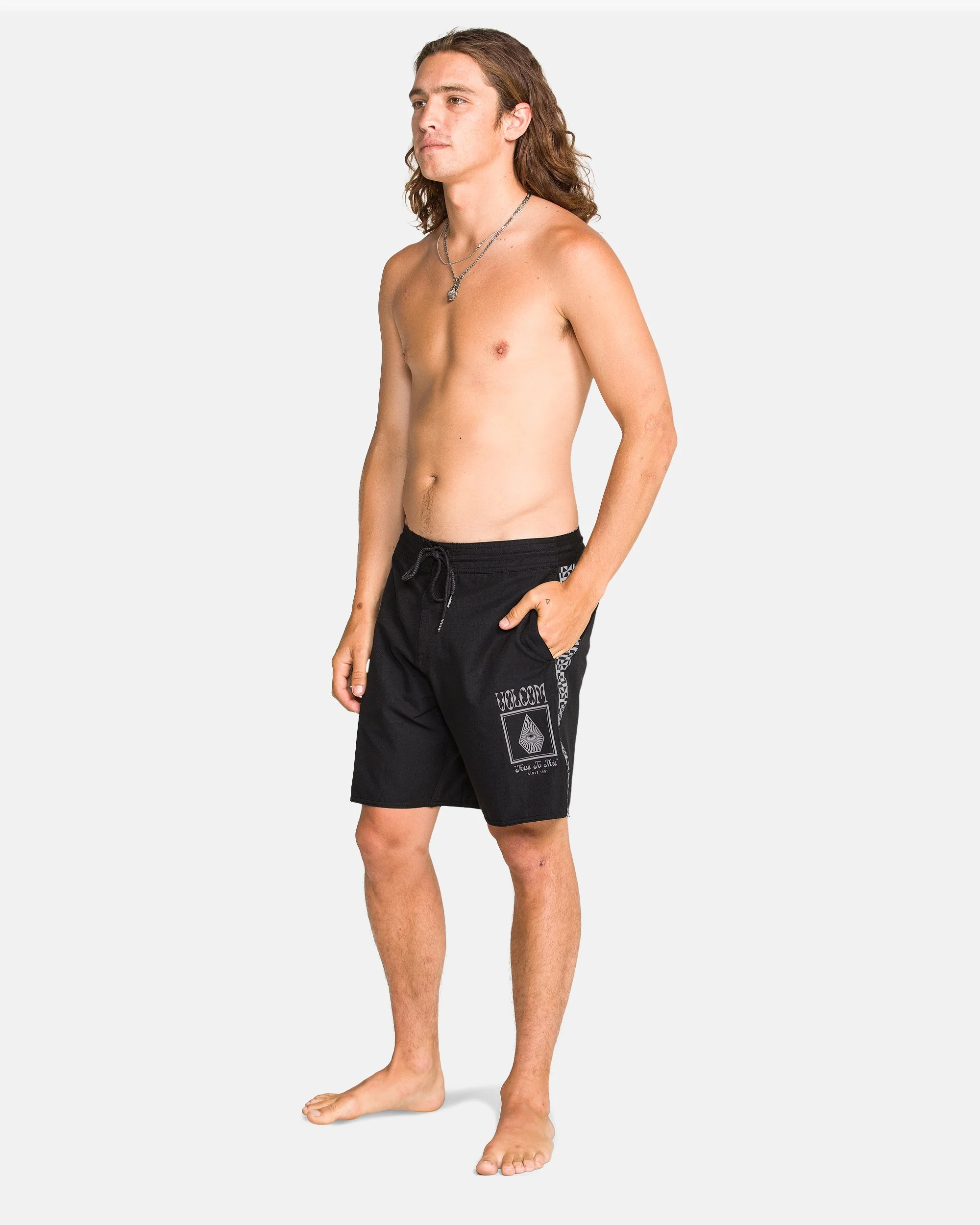 Boardshort Yewster Loose Stoney 18" - Black - Image 5